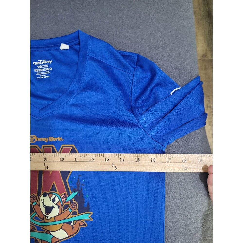 RUN DISNEY 2024 Marathon Weekend Shirt 10K Chip & Dale Long Sleeve Blue SZ Small - Picture 9 of 9